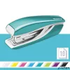 Tűzőgép, mini, No. 10, 10 lap, fém, LEITZ "Nexxt Wow", jégkék