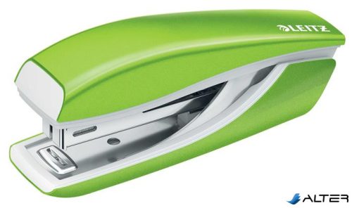 Tűzőgép, mini, No. 10, 10 lap, fém, LEITZ"Nexxt Wow", zöld