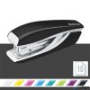 Tűzőgép, mini, No. 10, 10 lap, fém, LEITZ'Nexxt Wow', fekete