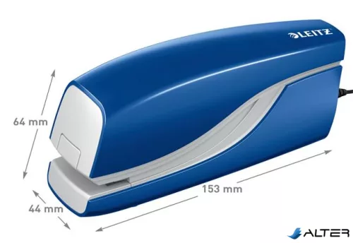 Tűzőgép, elektromos, No. 10, 10 lap, LEITZ "Nexxt 5532", kék