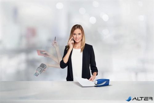 Tűzőgép, elektromos, No. 10, 10 lap, LEITZ 'Nexxt 5532', kék