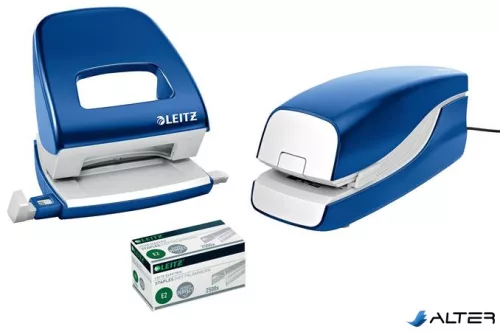 Tűzőgép, elektromos, 24/6, 20 lap, LEITZ 'Nexxt 5533', kék