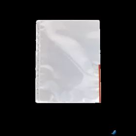   Genotherm, lefűzhető, felül/oldalt félig nyitott, A4, 105 mikron, víztiszta, ESSELTE, piros