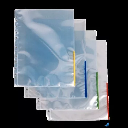 Genotherm, lefűzhető, felül/oldalt félig nyitott, A4, 105 mikron, víztiszta, ESSELTE, kék