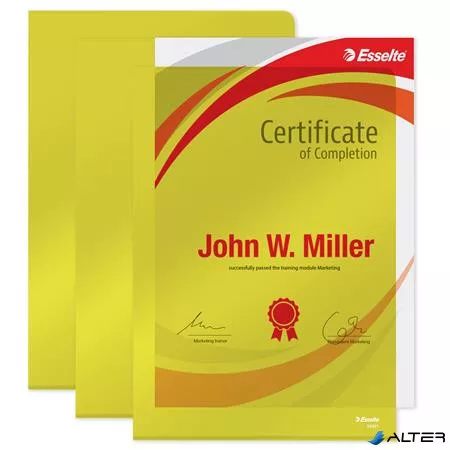 Genotherm, "L", A4, 150 mikron, víztiszta felület, ESSELTE "Luxus", sárga