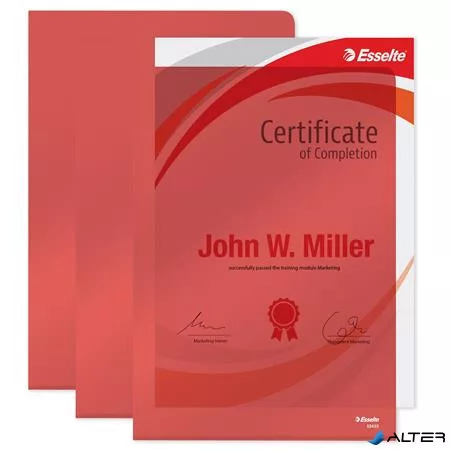 Genotherm, "L", A4, 150 mikron, víztiszta felület, ESSELTE "Luxus", piros