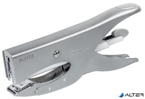 Tűzőgép, kézi, 24/6, 24/8, 40 lap, LEITZ "5549", ezüst