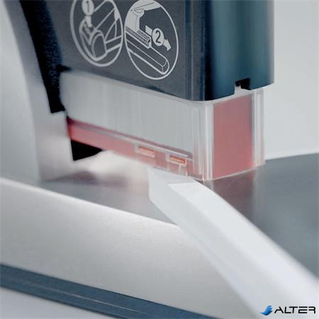 Tűzőgép, nagyteljesítményű, 80 lap, LEITZ "5551", ezüst