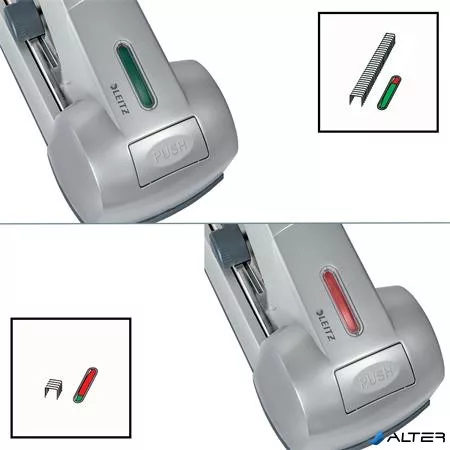Tűzőgép, nagyteljesítményű, 23/15 XL, 120 lap, lapos tűzés, LEITZ '5553', ezüst