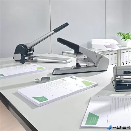 Tűzőgép, nagyteljesítményű, 23/15 XL, 120 lap, lapos tűzés, LEITZ '5553', ezüst