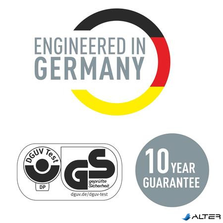 Tűzőgép és lyukasztó szett, 10 lap, fém, LEITZ "Wow Mini", jégkék