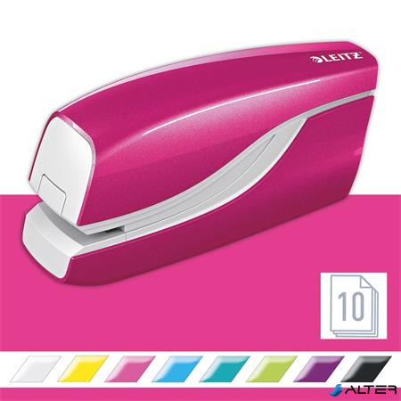 Tűzőgép, elektromos, No.10, 10 lap, LEITZ 'Wow', rózsaszín