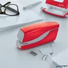 Tűzőgép, elektromos, No.10, 10 lap, LEITZ "Wow", piros