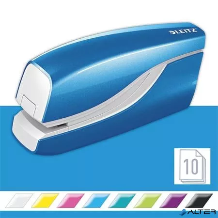 Tűzőgép, elektromos, No.10, 10 lap, LEITZ "Wow", világoskék