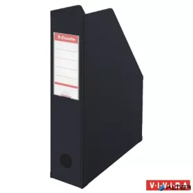   Iratpapucs, PVC/karton, 70 mm, összehajtható, ESSELTE, Vivida fekete