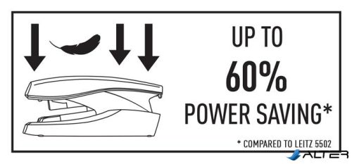 Tűzőgép, 26/6, 30 lap, LEITZ "Nexxt Softpress", fekete