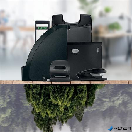 Tűzőgép, 24/6, 26/6, 30 lap, LEITZ "Recycle NeXXt", fekete