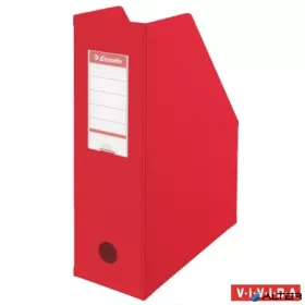  Iratpapucs, PVC/karton, 100 mm, összehajtható, ESSELTE, Vivida piros