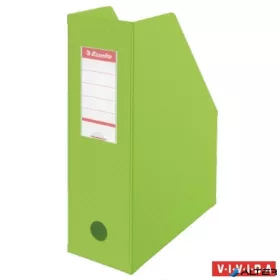   Iratpapucs, PVC/karton, 100 mm, összehajtható, ESSELTE, Vivida zöld