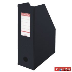   Iratpapucs, PVC/karton, 100 mm, összehajtható, ESSELTE, Vivida fekete