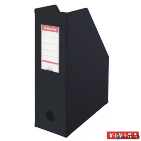   Iratpapucs, PVC/karton, 100 mm, összehajtható, ESSELTE, Vivida fekete