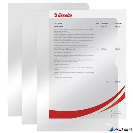 Genotherm, "L", A4, 105 mikron, víztiszta felület, ESSELTE "Luxus"