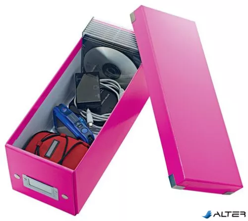 CD-doboz, LEITZ "Click&Store", rózsaszín