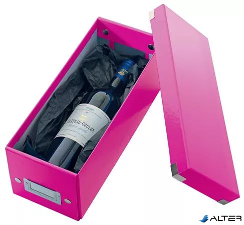 CD-doboz, LEITZ "Click&Store", rózsaszín