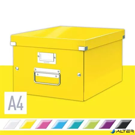 Doboz, A4 méret, LEITZ "Click&Store", sárga