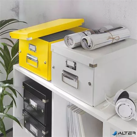Doboz, A4 méret, LEITZ "Click&Store", sárga