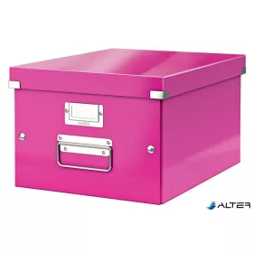 Doboz, A4 méret, LEITZ "Click&Store", rózsaszín