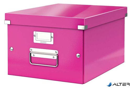 Doboz, A4 méret, LEITZ "Click&Store", rózsaszín