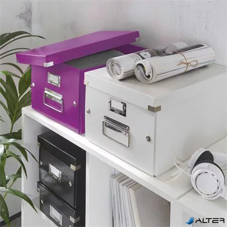 Doboz, A4 méret, LEITZ "Click&Store", lila