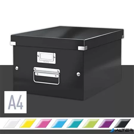 Doboz, A4 méret, LEITZ "Click&Store", fekete