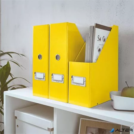 Iratpapucs, PP/karton, 95 mm, LEITZ "Click&Store", sárga