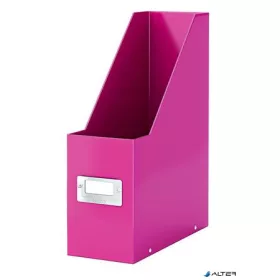   Iratpapucs, PP/karton, 95 mm, LEITZ "Click&Store", rózsaszín