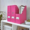 Iratpapucs, PP/karton, 95 mm, LEITZ "Click&Store", rózsaszín