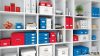 Iratpapucs, PP/karton, 95 mm, LEITZ "Click&Store", piros