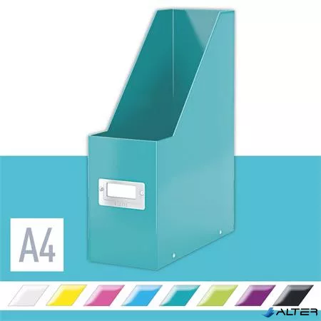 Iratpapucs, PP/karton, 95 mm, LEITZ "Click&Store", jégkék