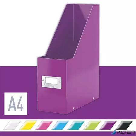 Iratpapucs, PP/karton, 95 mm, LEITZ "Click&Store", lila