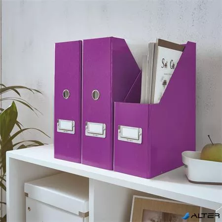 Iratpapucs, PP/karton, 95 mm, LEITZ "Click&Store", lila
