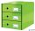 Irattároló, laminált karton, 3 fiókos, LEITZ "Click&Store", zöld