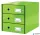 Irattároló, laminált karton, 3 fiókos, LEITZ "Click&Store", zöld