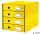 Irattároló, laminált karton, 4 fiókos, LEITZ "Click&Store", sárga