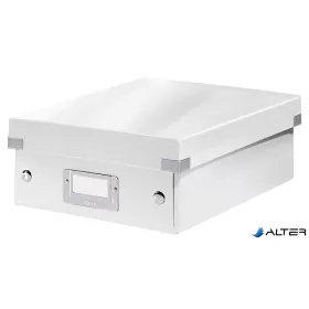   Doboz, rendszerező, S méret, LEITZ "Click&Store", fehér