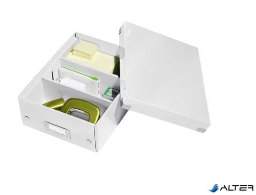 Doboz, rendszerező, S méret, LEITZ "Click&Store", fehér