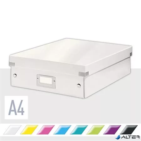 Doboz, rendszerező, M méret, LEITZ "Click&Store", fehér