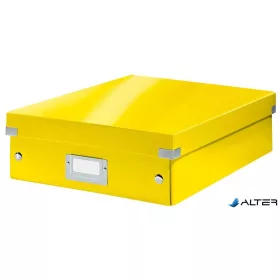   Doboz, rendszerező, M méret, LEITZ "Click&Store", sárga