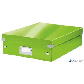   Doboz, rendszerező, M méret, LEITZ "Click&Store", zöld