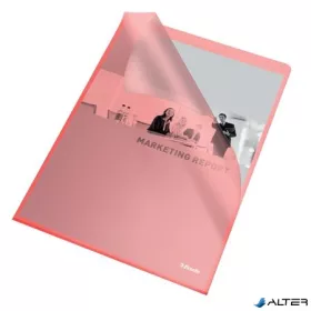   Genotherm, "L", A4, 105 mikron, narancsos felület, ESSELTE "Standard", piros